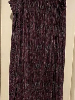 Studio 1940 Metallic Plum Pleated Maxi Skirt